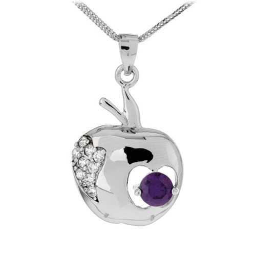 pendentif femme argent zirconium 8300045