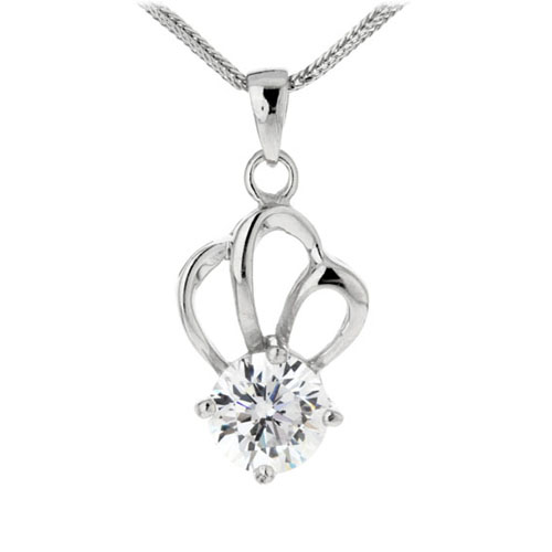 pendentif femme argent zirconium 8300047