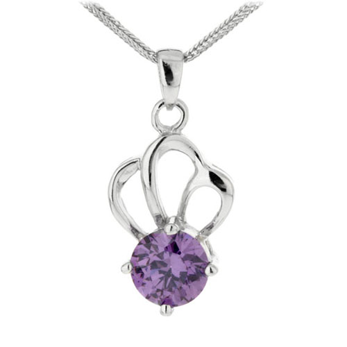 pendentif femme argent zirconium 8300048