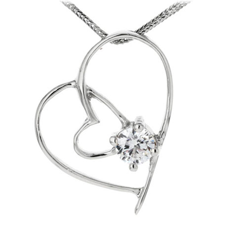 pendentif femme argent zirconium 8300051