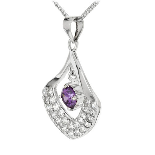 pendentif femme argent zirconium 8300055 pic2