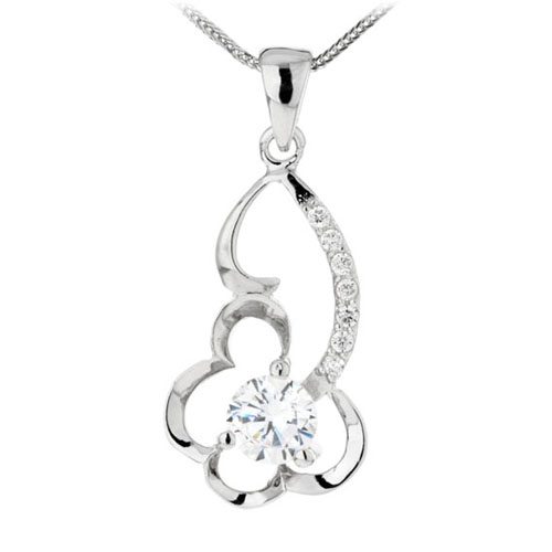 pendentif femme argent zirconium 8300066