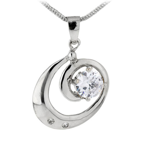 pendentif femme argent zirconium 8300067