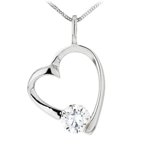 pendentif femme argent zirconium 8300072