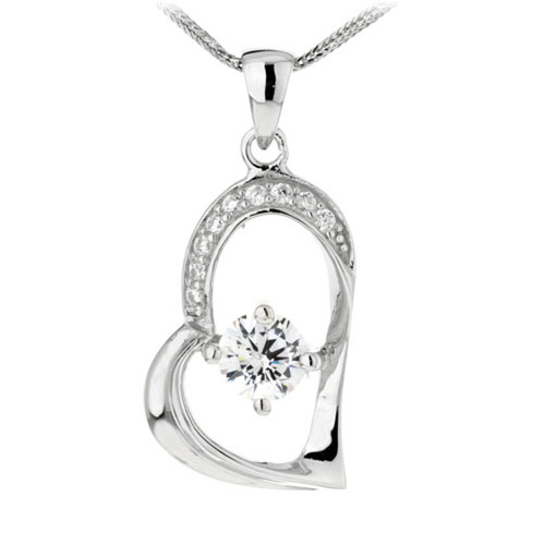 pendentif femme argent zirconium 8300073