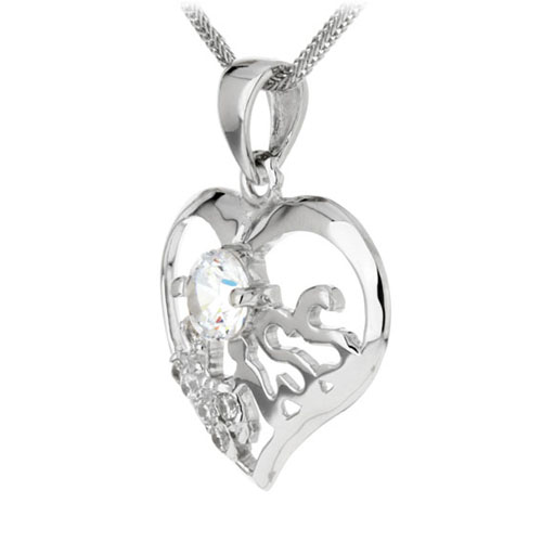 pendentif femme argent zirconium 8300074 pic2