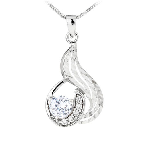 pendentif femme argent zirconium 8300079