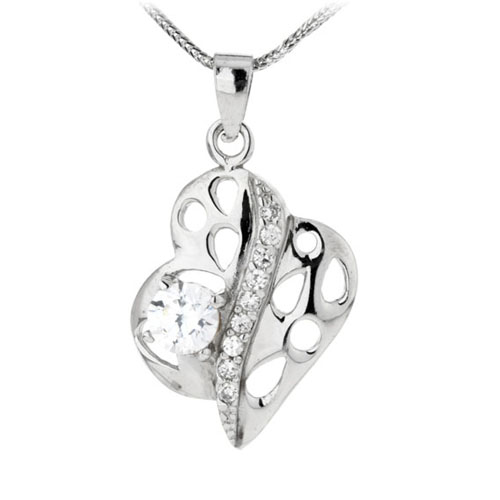 pendentif femme argent zirconium 8300086