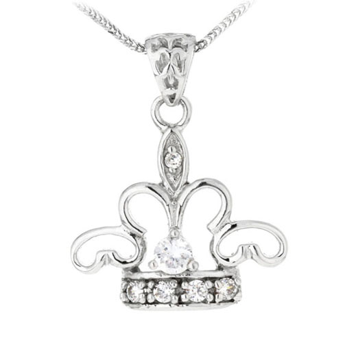 pendentif femme argent zirconium 8300090