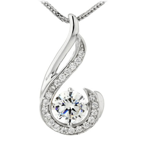 pendentif femme argent zirconium 8300092