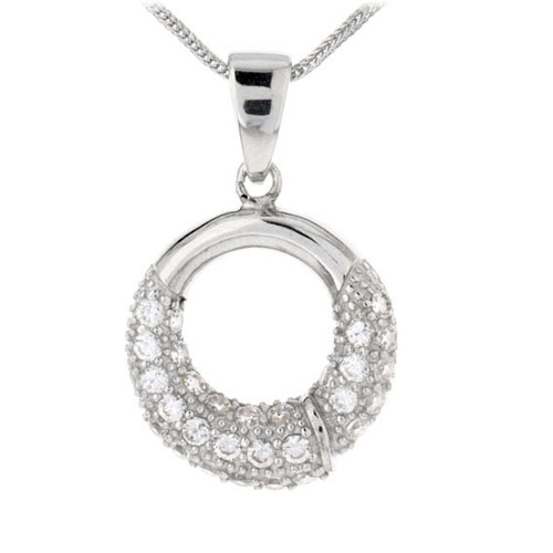 pendentif femme argent zirconium 8300102