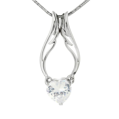 pendentif femme argent zirconium 8300122