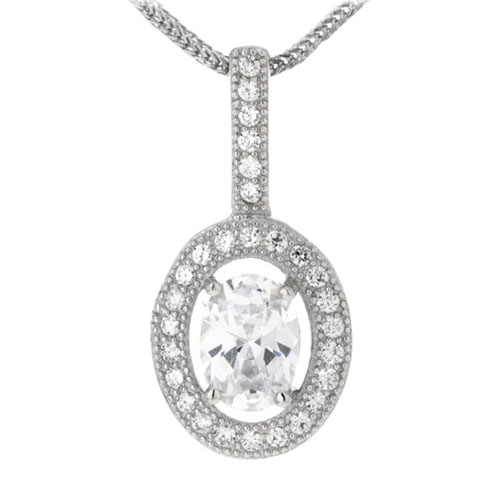 pendentif femme argent zirconium 8300126