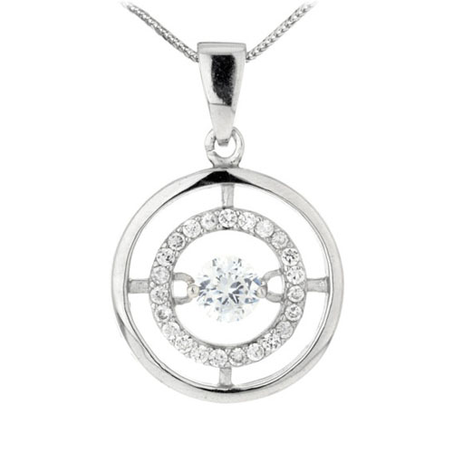 pendentif femme argent zirconium 8300134