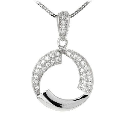 pendentif femme argent zirconium 8300136