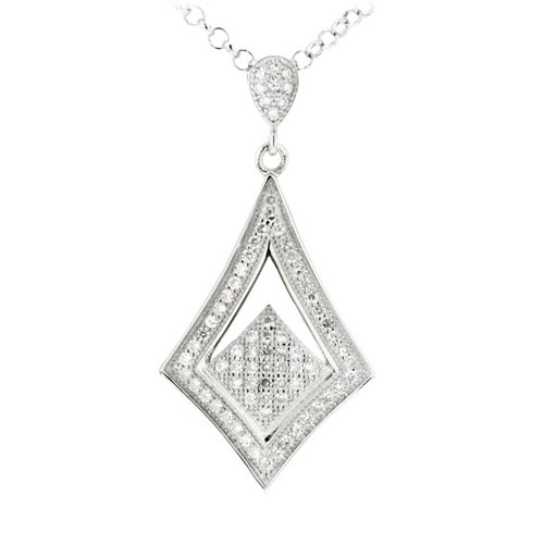 pendentif femme argent zirconium 8300142