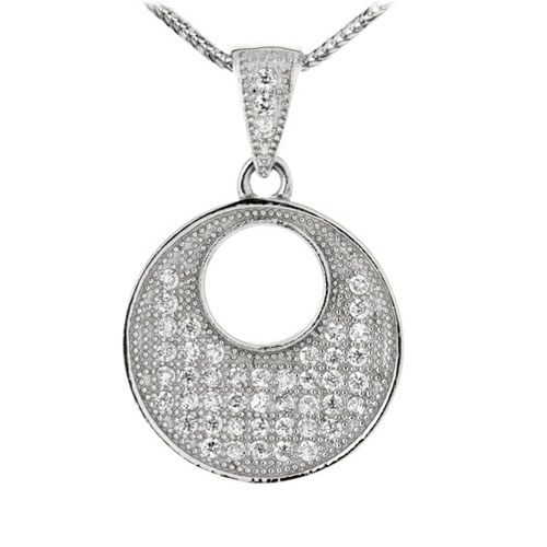 pendentif femme argent zirconium 8300146