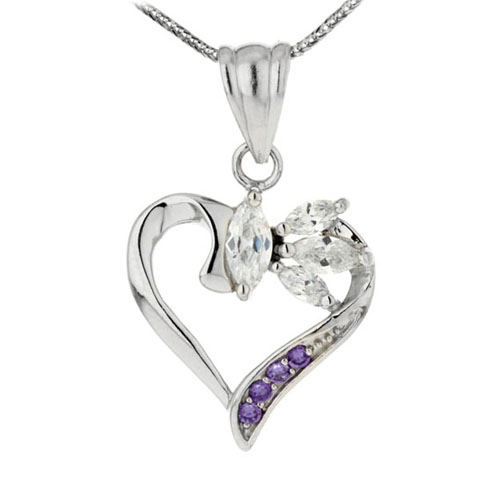 pendentif femme argent zirconium 8300148