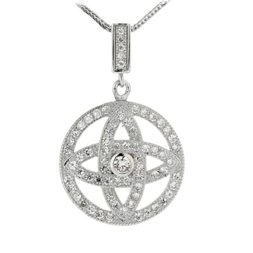 pendentif femme argent zirconium 8300153