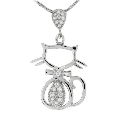 pendentif femme argent zirconium 8300161