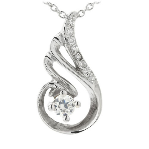 pendentif femme argent zirconium 8300170