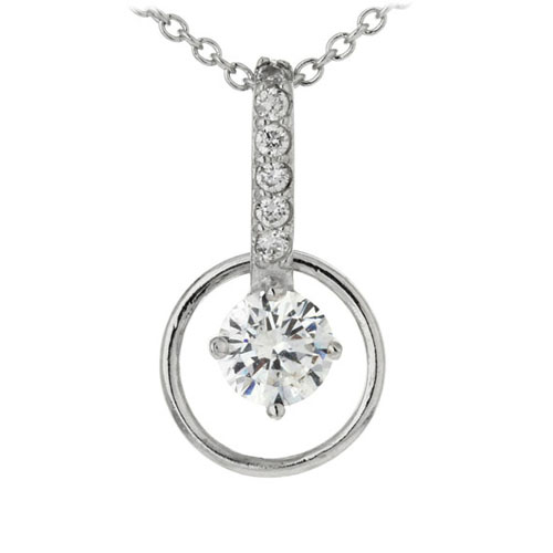 pendentif femme argent zirconium 8300180