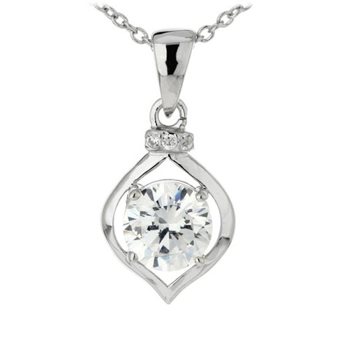 pendentif femme argent zirconium 8300181
