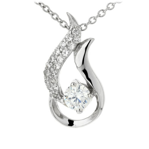 pendentif femme argent zirconium 8300182