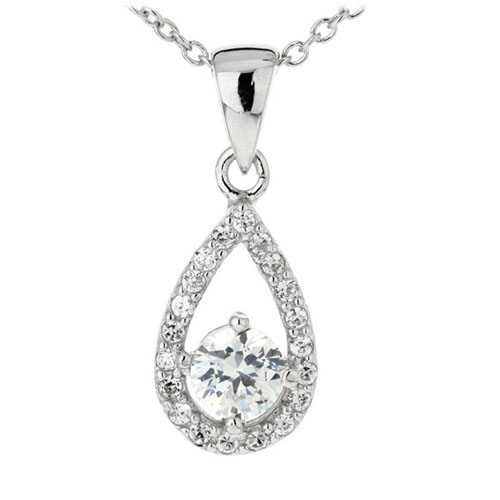 pendentif femme argent zirconium 8300183