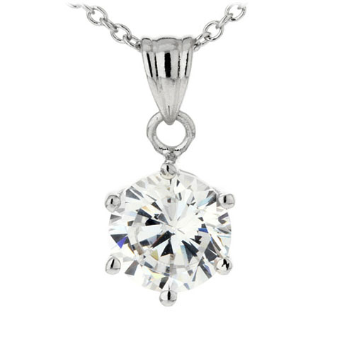 pendentif femme argent zirconium 8300186