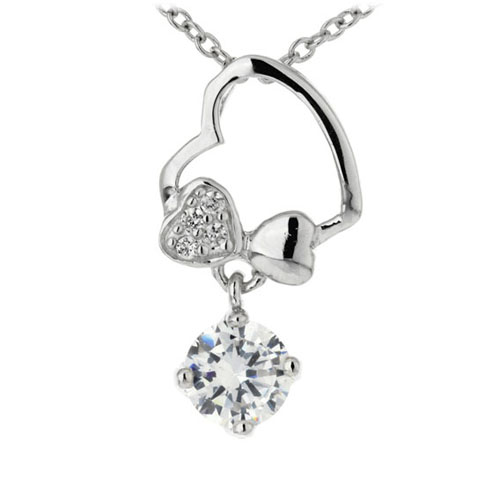 pendentif femme argent zirconium 8300187