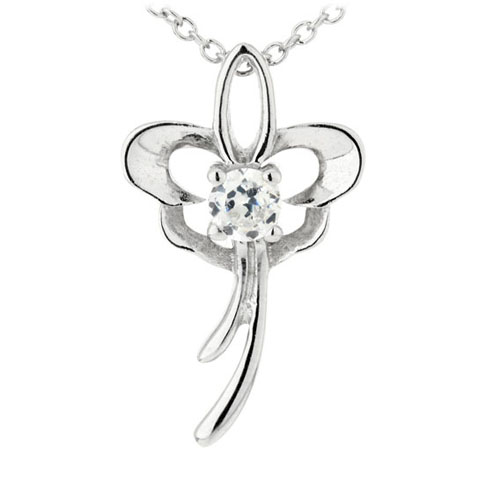 pendentif femme argent zirconium 8300188