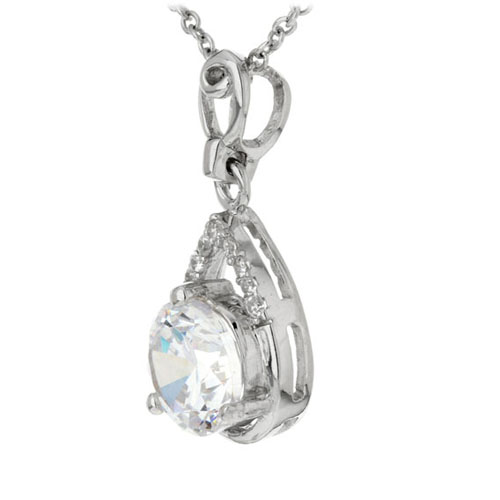 pendentif femme argent zirconium 8300189 pic2