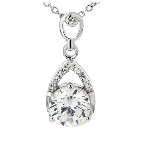 pendentif femme argent zirconium 8300189