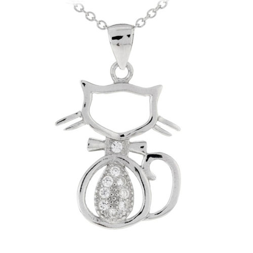 pendentif femme argent zirconium 8300190