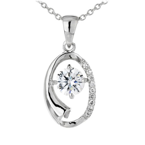 pendentif femme argent zirconium 8300191