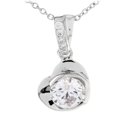 pendentif femme argent zirconium 8300193