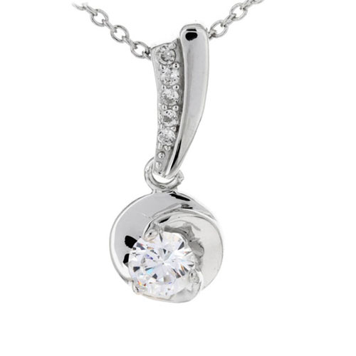 pendentif femme argent zirconium 8300194