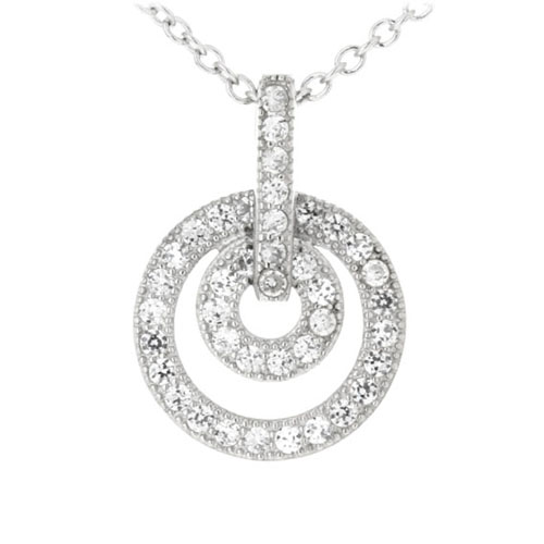 pendentif femme argent zirconium 8300200