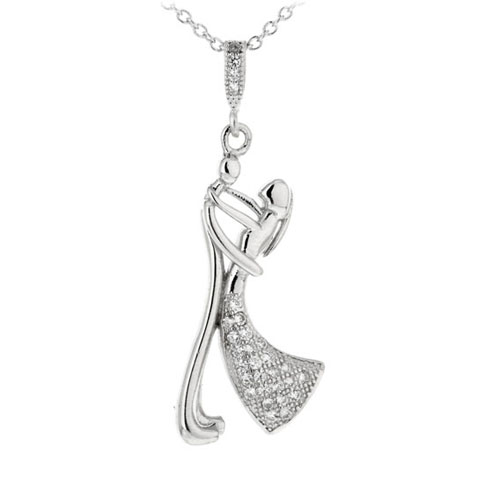 pendentif femme argent zirconium 8300206