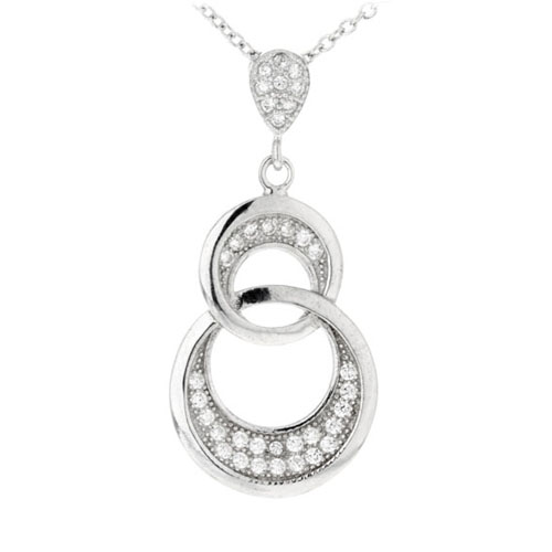 pendentif femme argent zirconium 8300212