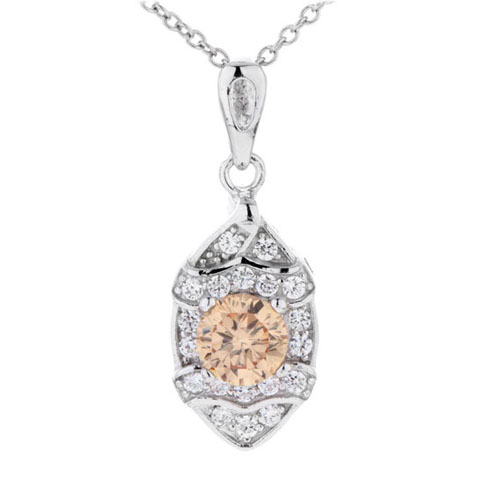 pendentif femme argent zirconium 8300375