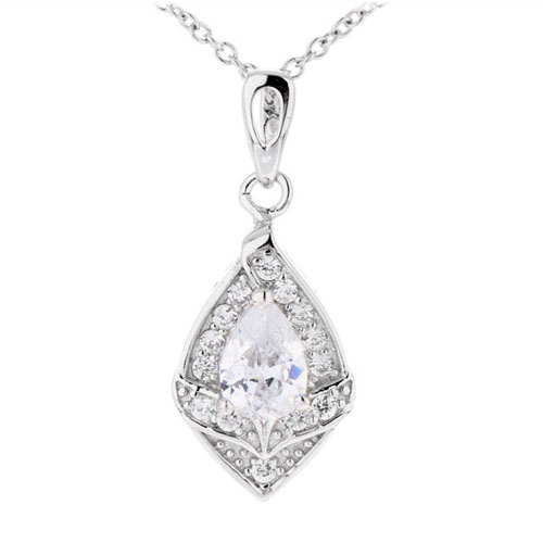 pendentif femme argent zirconium 8300384