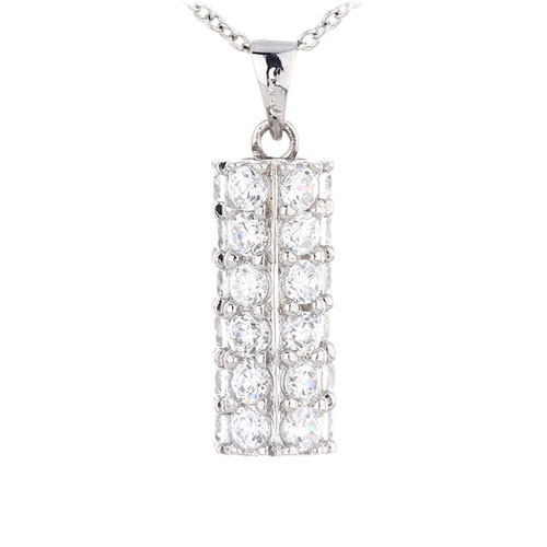 pendentif femme argent zirconium 8300438