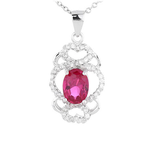 pendentif femme argent zirconium 8300439