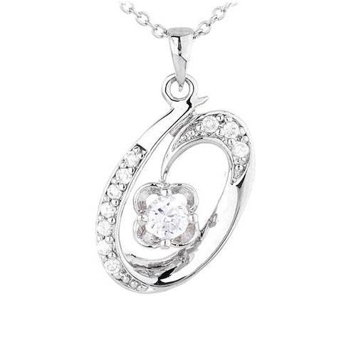 pendentif femme argent zirconium 8300441