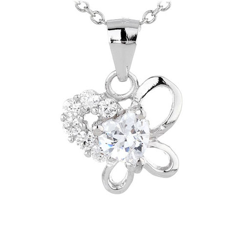 pendentif femme argent zirconium 8300442