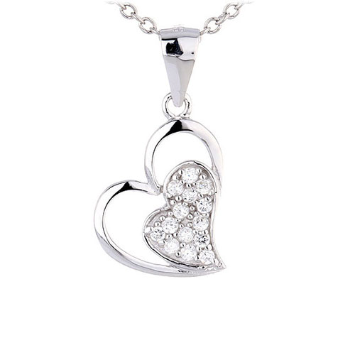 pendentif femme argent zirconium 8300448