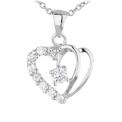 pendentif femme argent zirconium 8300450