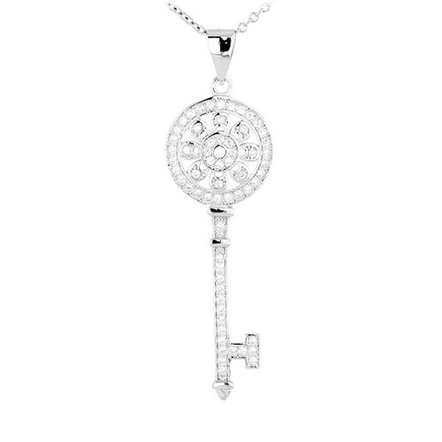 pendentif femme argent zirconium 8300455